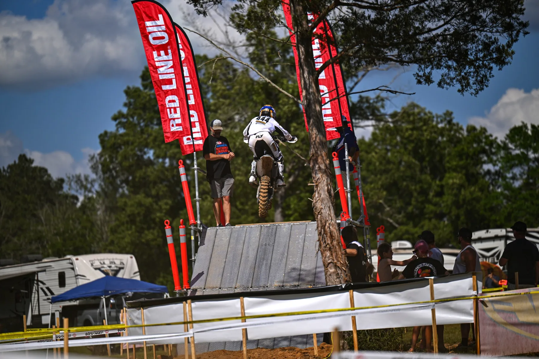 Korie Steede crests the over-under on a Super Test course